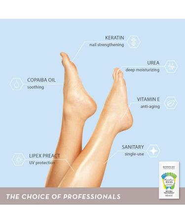 Bodipure Professional Keratin Socks - Moisturizing Foot Mask for Dry Feet - 12 Pairs - Buy Online on GoSupps.com