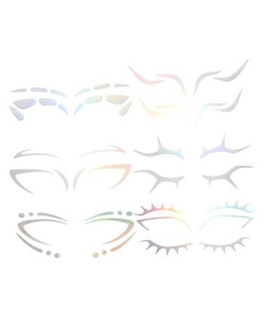 Beatifufu 6pcs Iridescent Eyeliner Eye Liner Face Decals Eye Shadow Face Eye Festival Eye Eye Decals Makeup Sticker Face Stickers
