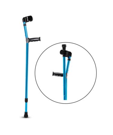 Crutch Portable Collapsible Arm Elbow Crutches Thickened Aluminum Disabled Armpit Rehabilitation Walker 2PCS (2PCS) () Bathing in Sunlight