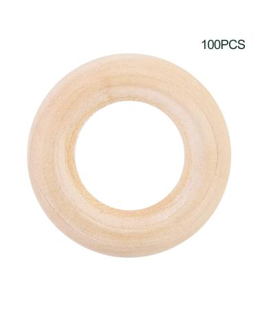 100pcs 25mm NR Wooden Ring Baby Teething Rings - DIY Craft Accessories - Buy Online on GoSupps.com