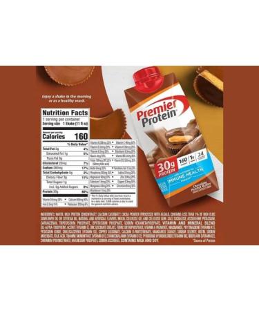 Premium Chocolate Peanut Butter Protein Shake - 30g Protein Ready to Drink 6 Pack Bundle - International Shipping - Buy Online on GoSupps.com