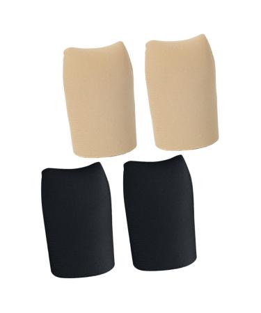 GLEAVI 2 Pairs Hand Toe Protector Silicone Gel Sleeve Protectors Silicone Toe Sleeves Closed Toe Covers Big Toe Gel Caps Toe Tubes Covers for Toe Protector Sleeves Toe Cover Nylon As Shown 4x2.7cm