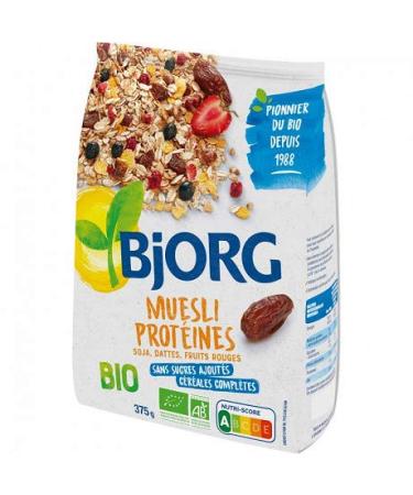 BJORG - Soya Protein Muesli 375G - Pack of 3 - free delivery
