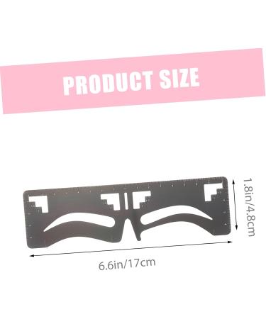 BIUDECO 2pcs Eyebrow Ruler Brow Guide Template Eyebrow Guide Stencil Eyebrow Shaping Ruler Stainless Steel 17x4.8cm Black - Buy Online on GoSupps.com