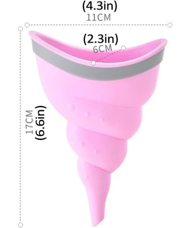 Female Urinal | Conch Type Women Standing Up to Pee Funnel | Portable Urinal for Women Reusable Women Pee Funnel for Outdoor Activities Camping Conch Type + Stability Ring Light Pink - Buy Online on GoSupps.com