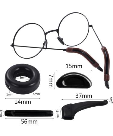 Yoosso 24 Pairs Anti-Slip Silicone Glasses Holders - Elastic Ear Pads & Hooks for Reading Glasses & Sunglasses - Black White Gray Brown - Buy Online on GoSupps.com