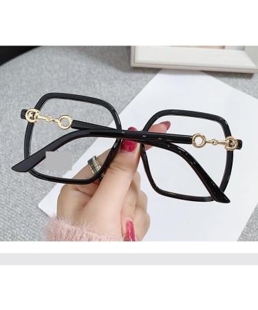Qinzhenz Oversized Square Reading Glasses +350 C2 | Anti-Blue Light Clear View Presbyopic Glasses Flat Light Mirror - International Shipping Available - Buy Online on GoSupps.com