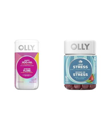 OLLY Happy HOO-HA Probiotic + Less Stress Gummy Bundle
