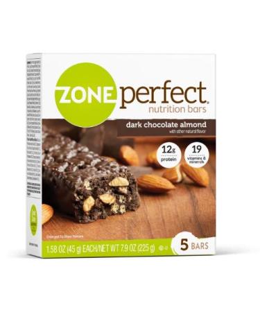 Zone Perfect Nutrition Bars, Dark Chocolate Almond, 7.9 Oz (Pack of 2) Almond 5 Count (Pack of 2)