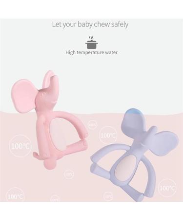 Heccei Baby Teething Ring - BPA-Free Silicone Elephant Cooling Toy for Gums | Dental Aid for 3+ Months - Blue - Buy Online on GoSupps.com