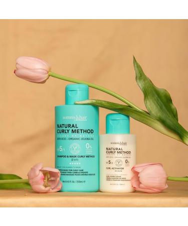 somnis&hair - Curly Method 2 in 1 Shampoo and Mask for Curls and Waves - Definition Hydration and Anti-frizz - Without Sulfates Parabens or Silicones - Vegan - 250 ml - Buy Online on GoSupps.com