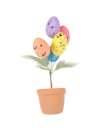Alipis Easter Eggs Emblems Easter Centerpiece Decoration Egg Bonsai Ornaments Potted Plant Household Picture 2 19.00X7.00X7.00CM
