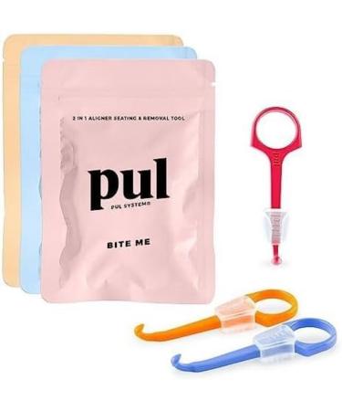 BITE ME 12 Pack Reusable 2 in 1 Clear Aligner Seating and Removal Tool Assorted Colors