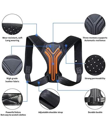 KouRy Posture Corrector Back Brace - Adjustable Upper Shoulder Relief Trainer & Invisible Corset Support (Medium Size) - Improve Posture & Comfort - Buy Online on GoSupps.com