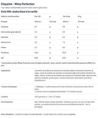 Body&Fit Whey Protein "Whey Perfection" Vanilla Ice Milkshake 898g (32 shakes) - Buy Online on GoSupps.com