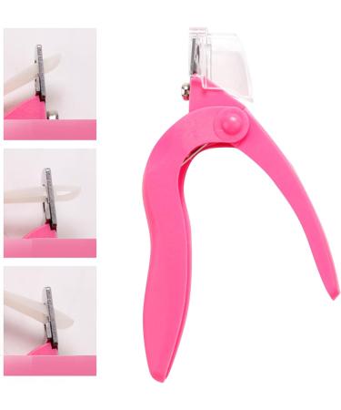 Nail Tip Clipper Edge Cutter Adjustable Plastic Fake Nail Art Cutter Trimmer for Salon Home Art Beauty Design DIY Use Rose Red - Buy Online on GoSupps.com