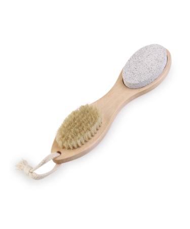 Housoutil Scrubber Flooring Pumice Stone Scrapper Foot Pumice Foot Remover Pedicure Tools Foot Brush Foot Exfoliating Brush Nail Brush Scraper Foot Wash Bamboo Face Dry Skin