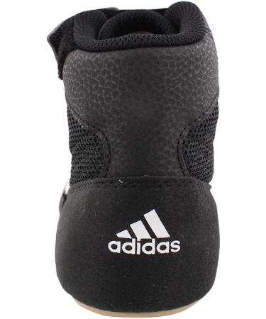 Adidas Wrestling HVC Youth Laced Shoe Black/White/Iron Metallic - Size 4.5 Little Kid (4-8 Years) - Buy Online on GoSupps.com