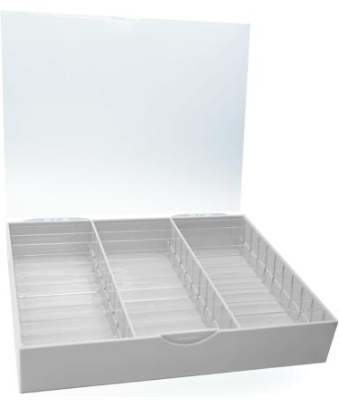 Transparent Dustproof Box For False Nails Art Keep Your Masterpieces Clean Adjustable Dividers Easy To Carry Storage Case For Nails Art Dark Green - Buy Online on GoSupps.com