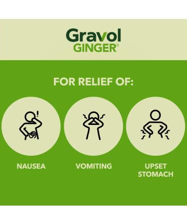 Gravol Ginger Tablets - Natural Relief for Upset Stomach & Nausea - 20ct - Buy Online on GoSupps.com