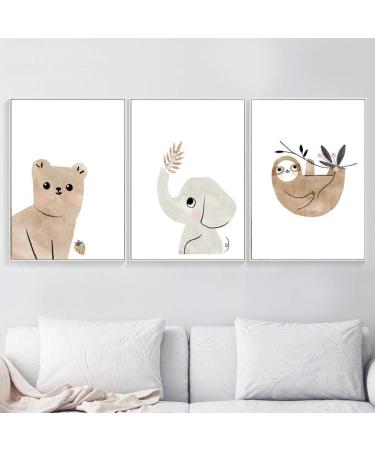 Lulupila Nursery Decor Poster Set - Animal Motifs Forest Animals for Boys & Girls - A4 Children's Wall Art Prints - Set of 6 - Buy Online on GoSupps.com