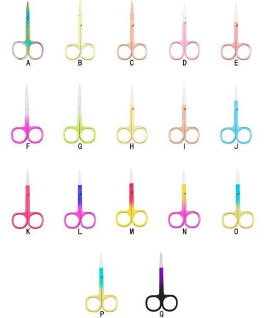 IOIUSKKU Nail Cuticle Nippers Stainless Steel Scissors Eyebrow Trimmer Trimming Tool Spray Blue Gold - Buy Online on GoSupps.com