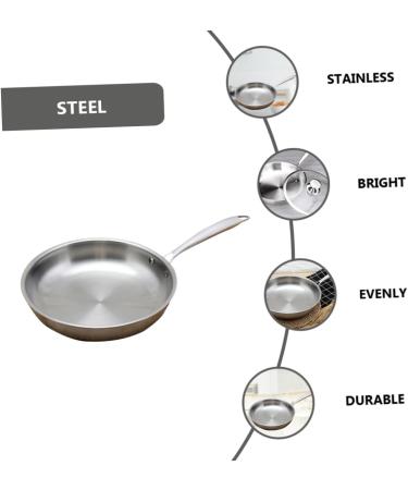 ABOOFAN 1 Pc Stainless Steel Non Stick Pan Omelet Fry Pan Egg Frying Pans Stainless Steel Cookware Stainless Steel Cooking Pan Induction Cooker 304 Stainless Steel Kitchen Pot - Buy Online on GoSupps.com