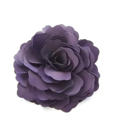 Meilliwish Camellia Flower Hair Clip Brooch(A74)(Purple)