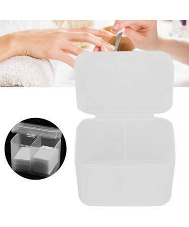 Yosoo 2 Grids Nail Art Cotton Pads Organizer Storage Box (2 Pcs) - Efficient & Stylish Solution for Nail Care - Buy Online on GoSupps.com