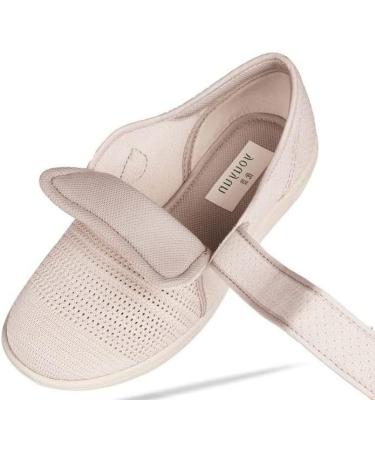 Men's Breathable Adjustable Diabetic Shoes - Wide Width Anti-Slip Slippers for Bunions, Arthritis, and Swollen Feet - Grey Size 8.5 - Buy Online on GoSupps.com