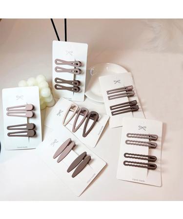 MAFELOE Fashion Female Hair Clips Barrettes  Hairpins Bangs Side Clips  BB Clip for Ladies Womens Girls - 23Pcs Coffee Color Series C:23Pcs Coffee Color System