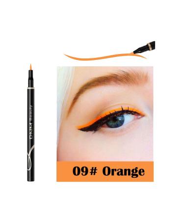 DNM Cat Eye Makeup Waterproof Neon Colorful Liquid Eyeliner Pen Make Up Comestics Long-lasting Black Eye Liner Pencil Makeup Tools (orange)