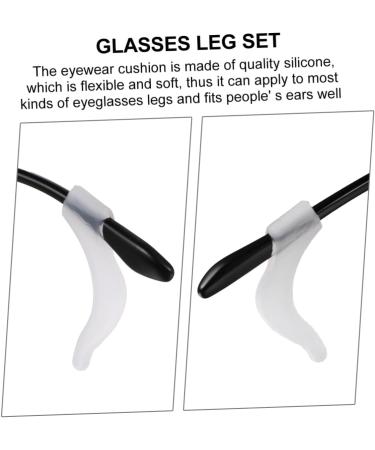 Uonlytech 30 Pair Anti-Slip Silicone Glasses Holder | Perfect for Glasses & Sunglasses - White - Buy Online on GoSupps.com