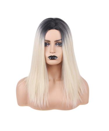 Wig Ladies Long Hair Gold Women Brazilian Party Straight Curly Hair 50s 60s 70s 80s