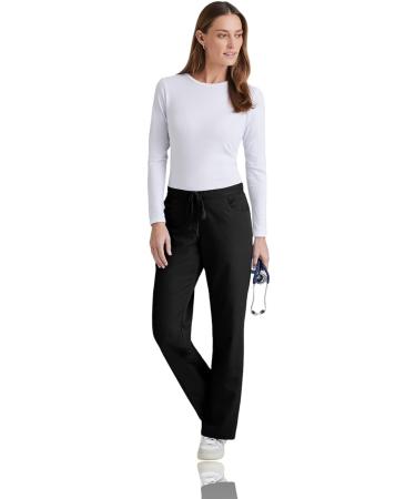 BARCO Grey's Anatomy Riley Scrub Pant - Women's Elastic Back Waist Flared Leg Pant, Large Black - Buy Online on GoSupps.com