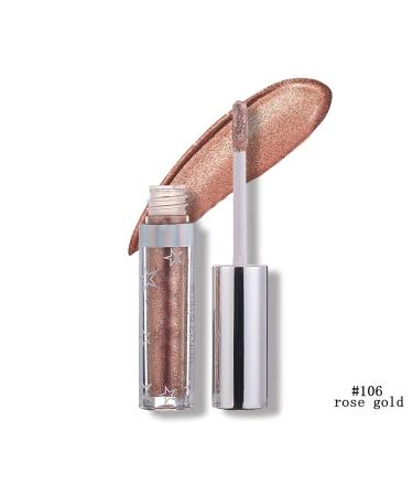 Coalitione Liquid Eyeshadow - 12 Colors, Long Lasting, Waterproof Shimmer Glitter Eyeline - Matte Eyeshadow for Party & Festival Makeup - Rose Gold - Buy Online on GoSupps.com
