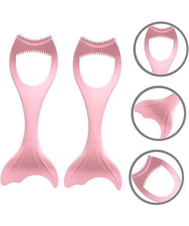 BELLIFFY 2pcs Mascara Brush Eyeliner Applicator Tool Massaging Eye Mask Eyeshadow Stencil Pink - Buy Online on GoSupps.com