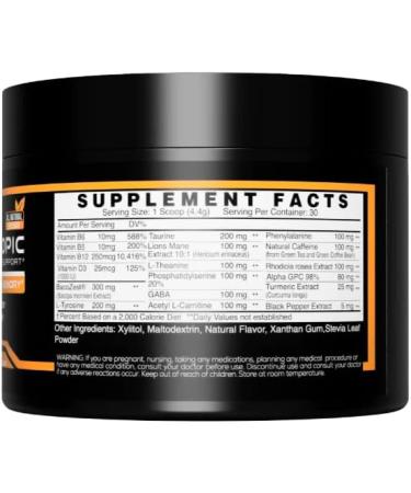 Brain Boost Tropical Punch Supplement - Enhance Focus Energy & Performance with 18 Nootropics - 30 Servings Sweetened with Stevia - Buy Online on GoSupps.com