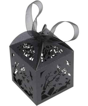Anneome 50pcs box Black Style Creative Hollow Candy Can Exquisite Container Halloween Branch - Buy Online on GoSupps.com