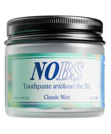 NOBS (No Bad Stuff) Toothpaste Tablets - Nano Hydroxyapatite, Fluoride & Plastic Free, Eco & Travel Friendly - Remineralize with NHA (1 Month)