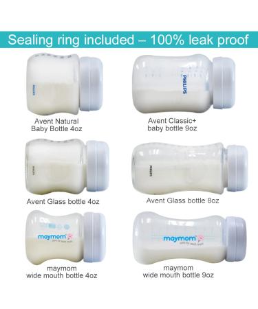 Maymom Solid Travel Caps for Avent Bottles | Compatible with Natural, Anti-Colic, Glass Bottles | Sealing Ring Included - Buy Online on GoSupps.com