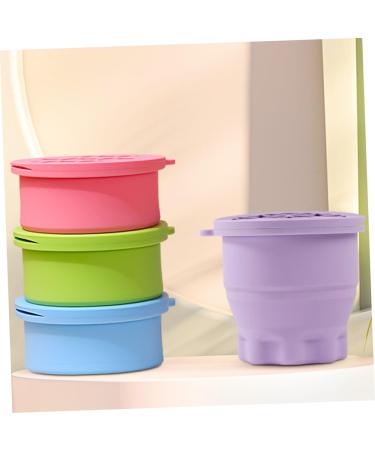 FRCOLOR Makeup Brush Organizer Makeup Brush Washing Mat Brush Cleaner Makeup Brush Washer Cosmetic Brush Cleaning Bowl Makeup Brush Scrubber Make up Silica Gel Fold Brush Holder 10x8.5cm Pink - Buy Online on GoSupps.com