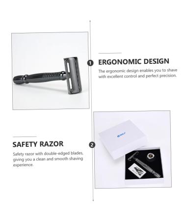 FOMIYES Manual Safety Razor Set | Premium Metal Hand Razor for Beard Shaving | Double Edge Shaving Cutter for Men - International Shipping Available - Buy Online on GoSupps.com