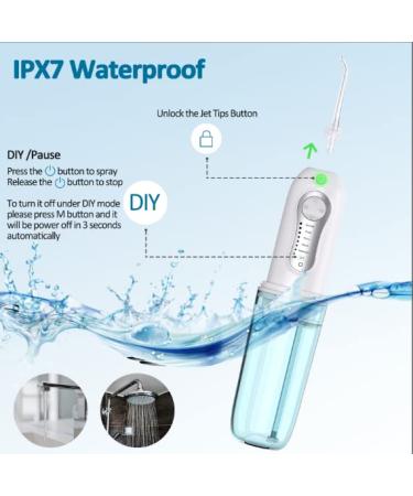 Mocel Cordless Water Dental Flosser - 8 Pressure Levels, Portable DIY Teeth Cleaner, Rechargeable & Waterproof - Ideal for Travel, Braces & Bridges Care - Buy Online on GoSupps.com