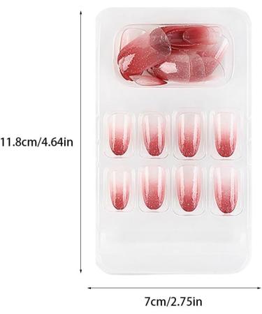 dijiusidy False Nail Fashionable Various Shapes Fingernail Full Coverage Strong Viscosity Adjustable Paster for Manicure Art 19 F741 19 1 count (Pack of 1) - Buy Online on GoSupps.com