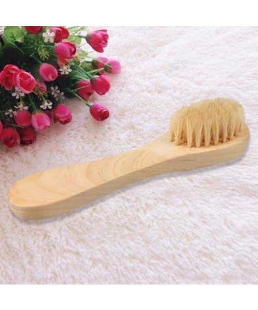 Healtheveryday 1PC Facial Cleaning Exfoliate Brush Facial Skin Care Tool Pore Cleaner Brush with High Grade wood Holder and Soft Bristle - Buy Online on GoSupps.com