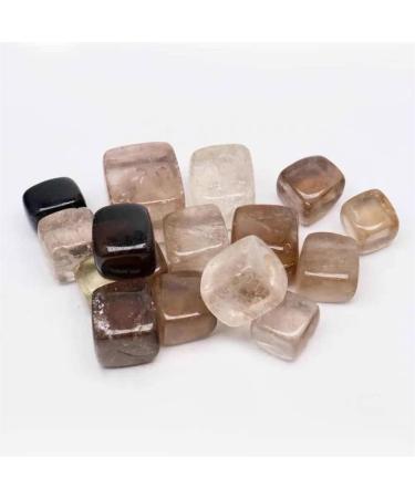 Natural Quartz Crystal 5pc 15mm-20mm Natural Smoky Quartz Cube Tumbles Stone Gift for Decoration Home Office Decor JIZTGEDM - Buy Online on GoSupps.com