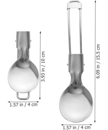 Mobestech Folding Spoon Fork Set Portable Camping Cutlery Salad Server Stainless Steel Serving Spoons Appetizer Forks Dessert Forks Scoop for Travel Outdoors - Buy Online on GoSupps.com
