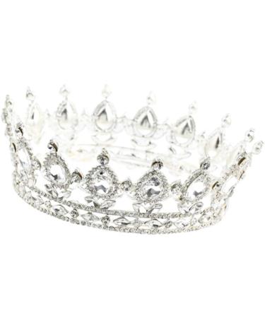 Beaupretty Vintage Rhinestone Crown Headband - Green Crystal Baroque Wedding Tiara for Brides - Buy Online on GoSupps.com