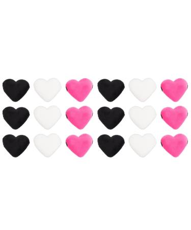 Beaupretty 18 pcs heart puff face puff sponge sponges for makeup loose powder puff makeup applicator sponge exfoliating cushion puff soft powder puff Accessories woman makeup remover lint 6x5cmx2pcs Assorted Colorx2pcs
